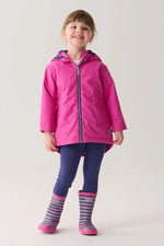 Girls Unicorn Doodle Zip - Up Lightweight Rain Jacket (Hatley)