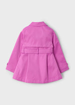 Girls Vibrant Pink Trench Coat