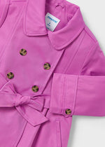 Girls Vibrant Pink Trench Coat