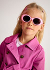 Girls Vibrant Pink Trench Coat