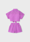 Girls Violet Short Set