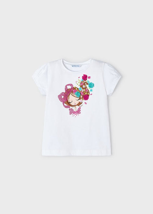 Girls White Cotton T-Shirt (mayoral) - CottonKids.ie - 2 year - 3 year - 4 year