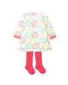 Girls White & Pink Flower Cotton Dress Set (Agatha Ruiz de la Prada)