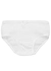 Girls White Pointelle Heart Cotton Knickers