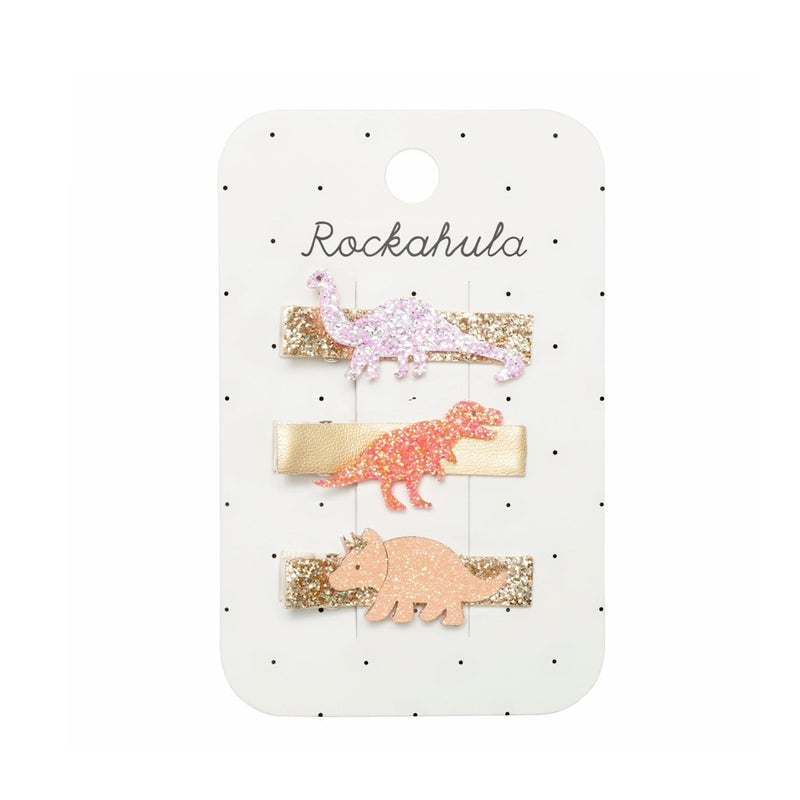 Glitter Dinosaur Bar Clips (Rockahula)