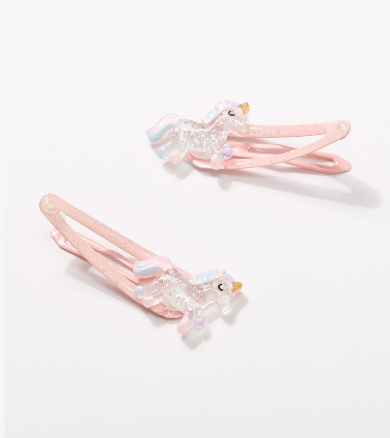 Glitter Unicorns Snap Clips