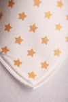 Gold Stars on Cream Organic Cotton DribbleBoo Bandana Bib
