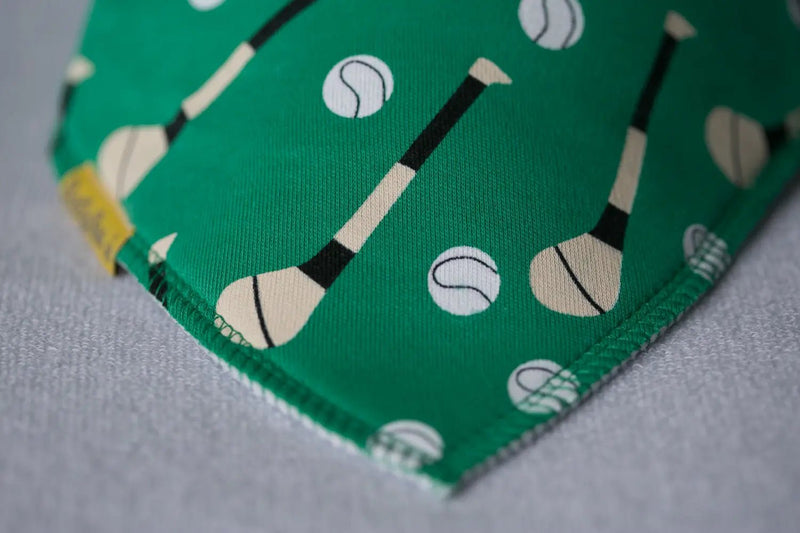 Green GAA mad organic cotton DribbleBoo bandana bib