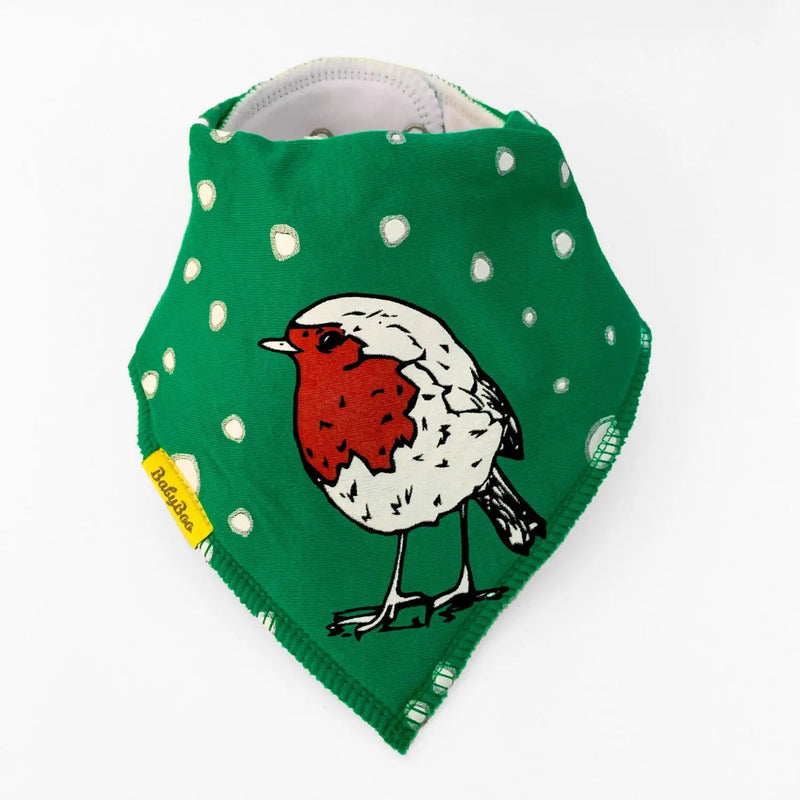 GREEN ROBIN FAUNA KIDS ORGANIC COTTON BANDANA BIB