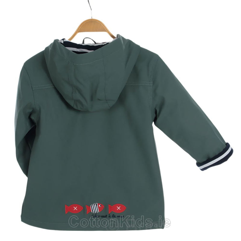 Green Waterproof Fleece - Lined Raincoat