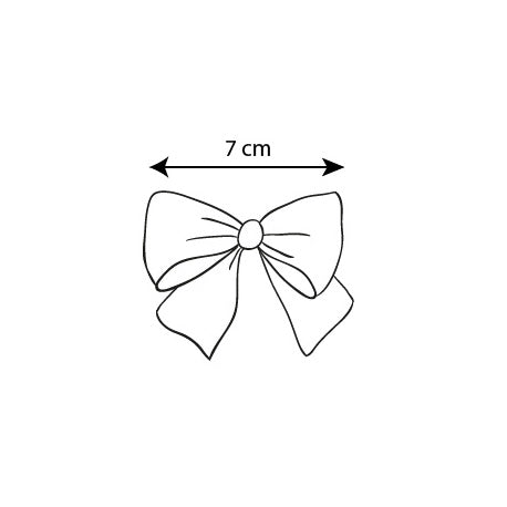 RED Hairclip With Grossgrain Bow (7cm) (Condor)