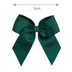 BOTTLE GREEN 7cm - Hairclip With Grossgrain Bow