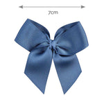 FRENCH BLUE 7cm - Hair Clip With Grosgrain Bow