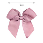 PALE PINK 7cm -  Hair Clip With Grosgrain Bow