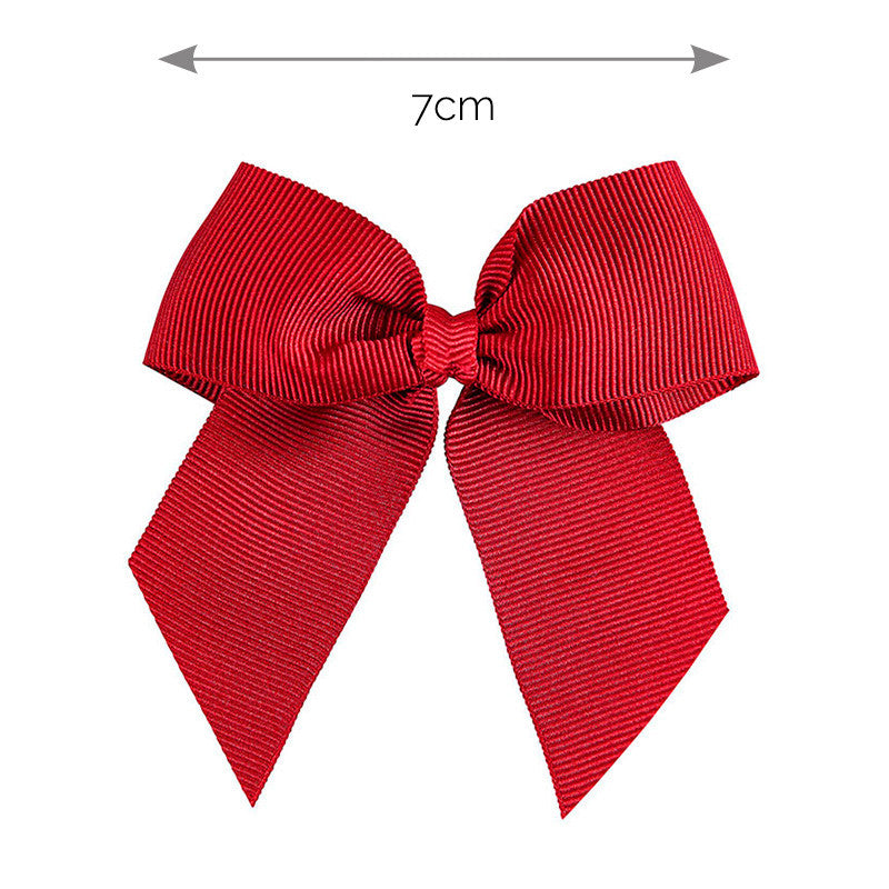 RED 7cm - Hairclip With Grossgrain Bow