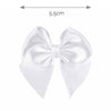 WHITE Hair Clip With Small Satin Bow