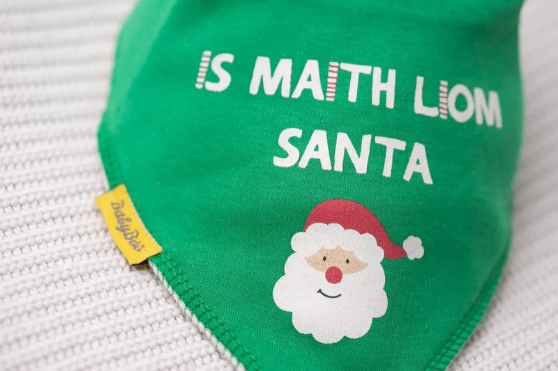 Is Maith Liom Santa Organic Cotton Bandana Bib