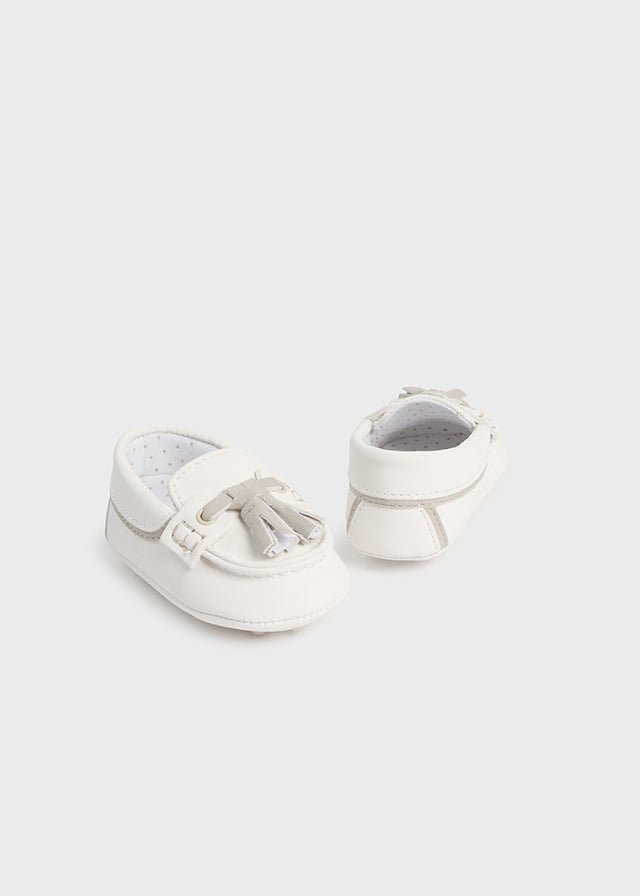 IVORY Newborn Boy Pre-Walker Moccasins
