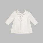 IVORY Baby Girl Christening Coat with Bows