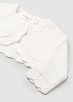 Ivory Baby Girls Cotton Bolero Cardigan (Mayoral)