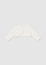 Ivory Baby Girls Cotton Bolero Cardigan (Mayoral)