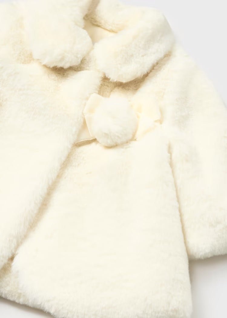 Ivory Baby Girls Faux Fur Coat (mayoral)