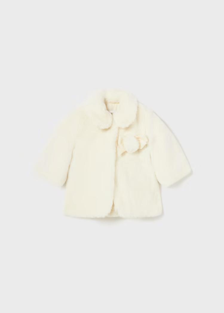 Ivory Baby Girls Faux Fur Coat (mayoral)