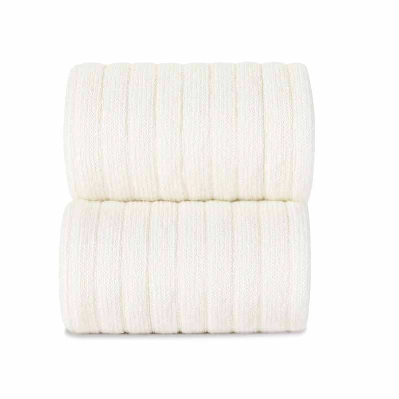 IVORY Basic Rib Cotton Short Socks (A/W)