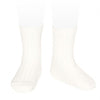 IVORY Basic Rib Cotton Short Socks (A/W)