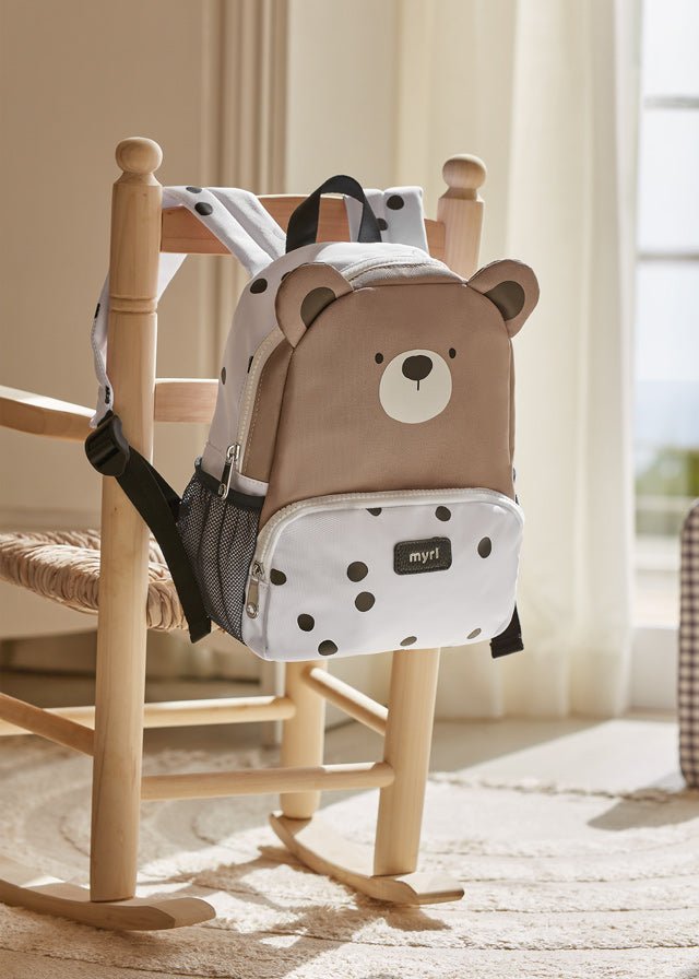 Ivory & Beige Teddy Bear Backpack (26cm)