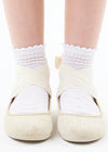 IVORY Ceremony Socks With Reilief Border