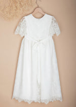 IVORY Communion Dress with Delicate Embroidery ( K18 )