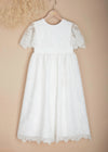 IVORY Communion Dress with Delicate Embroidery ( K18 )