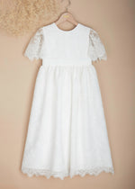 IVORY Communion Dress with Delicate Embroidery ( K18 )