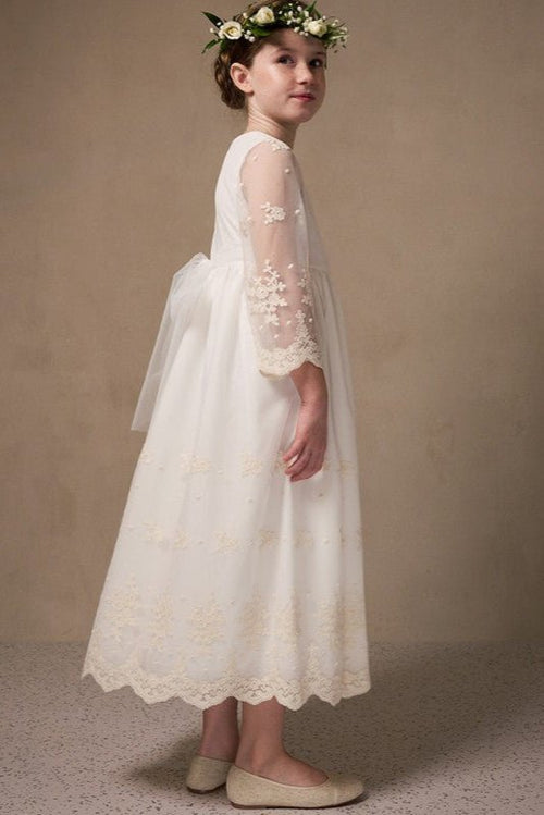 IVORY COMMUNION LACE DRESS ( K16 )