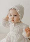 IVORY Cotton Bonnet with Frill (ISABELLA) (M23)