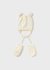 Ivory Cotton Hat & Mittens Set (Mayoral)