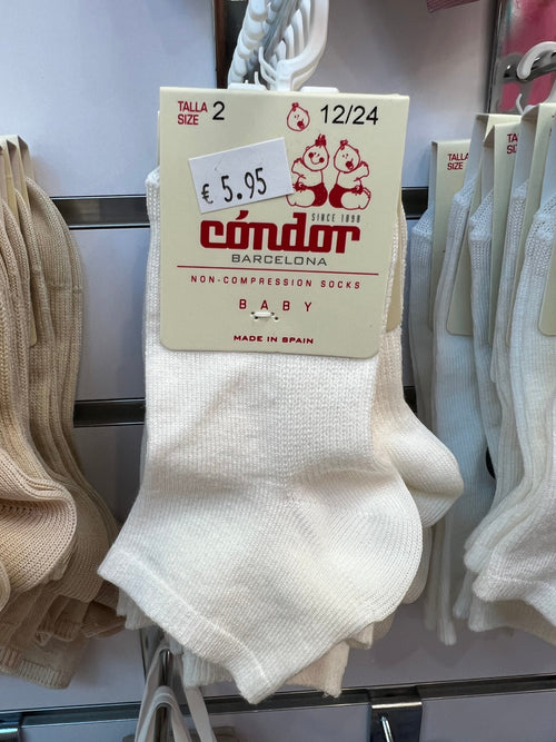 IVORY Elastic Cotton Ankle Socks (Condor) - CottonKids.ie - 12 month - 18 month - 2 year