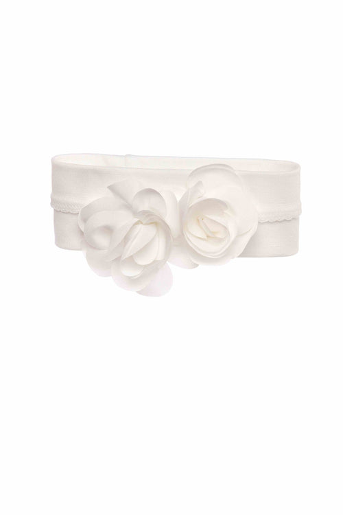 Ivory Elegant Baby Headband with 3D Silk Flower (Sofija) - CottonKids.ie - Girl - Hair Accessories - Sofija
