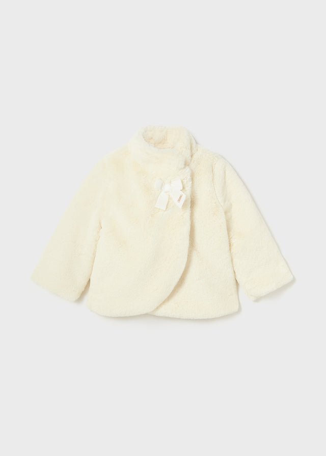 Ivory Girls Faux Fur Jacket (mayoral)