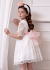 Ivory Girls Floral Tulle & Lace Dress (Abel & Lula)