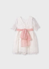 Ivory Girls Floral Tulle & Lace Dress (Abel & Lula)