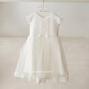 Ivory Lace and Tulle Christening Dress with Bow (ANNA)