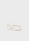 Ivory Linen Texture Baby Girls Woven Pre - Walker Shoes (mayoral)