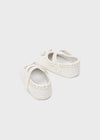 Ivory Linen Texture Baby Girls Woven Pre - Walker Shoes (mayoral)