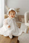 Ivory Long Sleeves Lace Christening Dress (SOFIA)