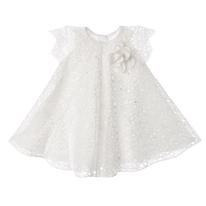Ivory Luxury Italian Lace Baby Dress (Sofija) - CottonKids.ie - 12 month - 3 month - 6 month