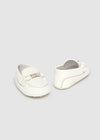 IVORY Newborn Boy Moccasin Pram Shoes