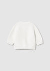 Ivory Newborn Boy Thick Winter Wool Cardigan