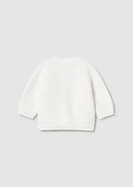 Ivory Newborn Boy Thick Winter Wool Cardigan